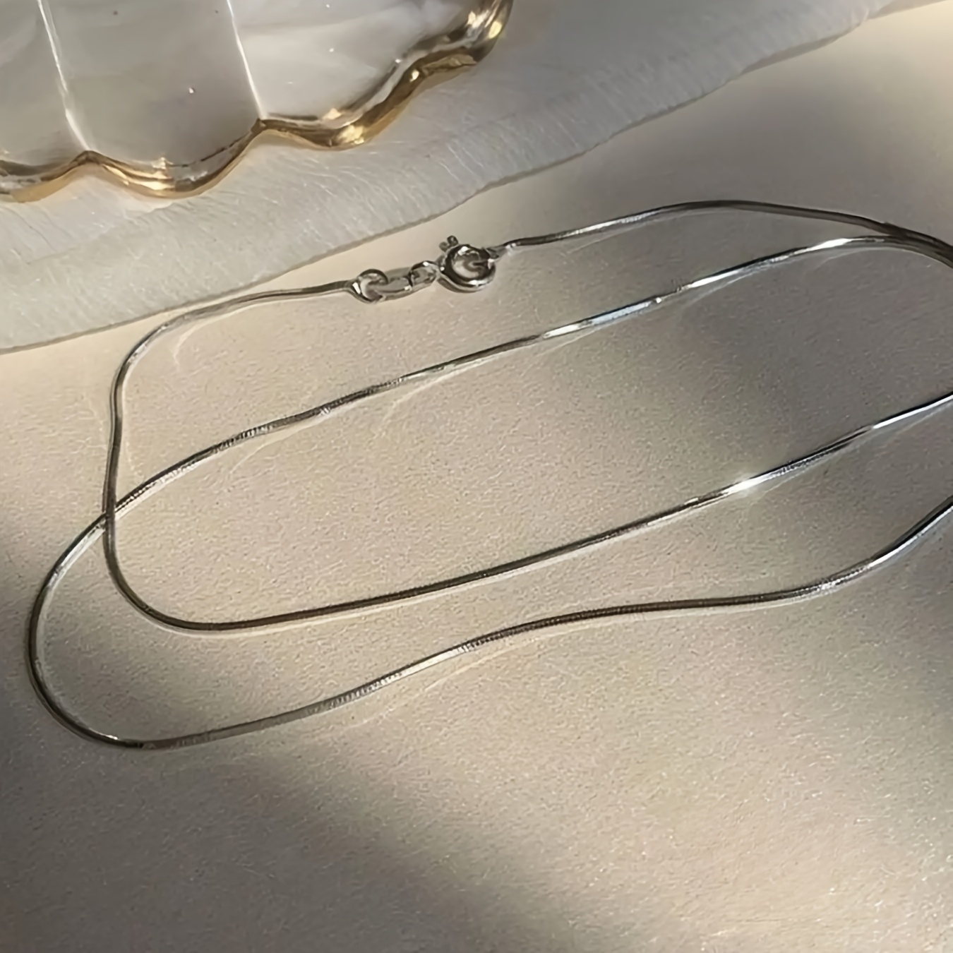S925 Silver Snake Bone Chain in Golden/Silver, Various Lengths