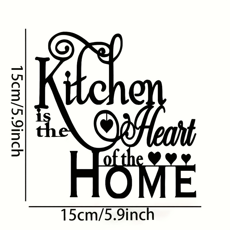 TEMU 2d Flat, 1pc Retro Minimalist Heart-shaped Acrylic Wall Decor - Thin Suitable For Home, Office, Café, Kitchen Shelf Decoration, Ornament, For