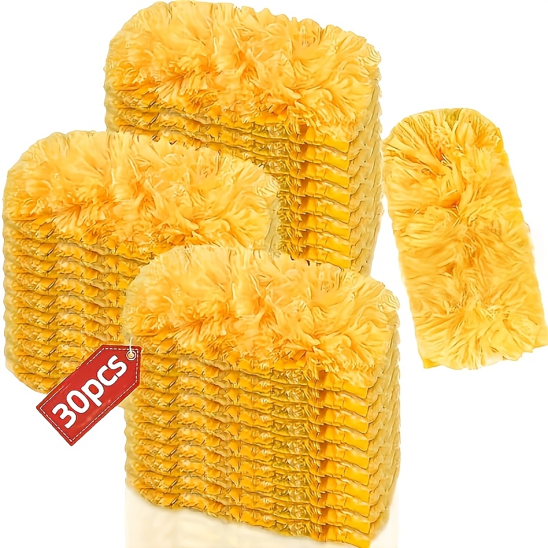 TEMU 30 Stück orange Staubwedel-Nachfüller, ohne Stiel, Mehrflächen-Staubwedel-Nachfüller, Mikrofaser-Staubwedel, geeignet zum Reinigen von Zuhause,