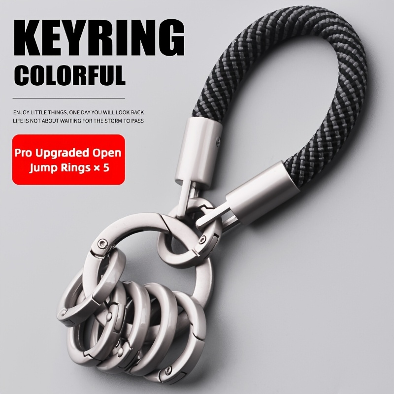 Men's Braided Rope Keychain Car Key Lanyard With Multi-functional , Simple And Premium Key Holder