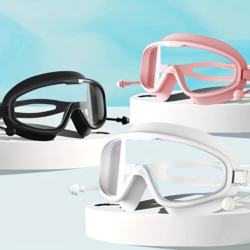 

1pc Waterproof Swimming Goggles, Anti-fog Large Frame Swimming Glasses