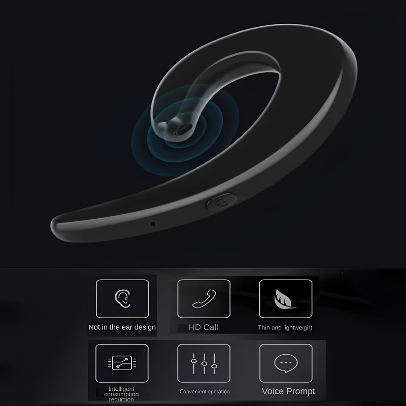 Hanging ear wireless headphones, wireless headset in one, HiFi stereo sound, long life, anti-detachment structure, comfortable to wear, multi-device adaptation, commuting, sports, learning, travel essential, gift preferred recommended!