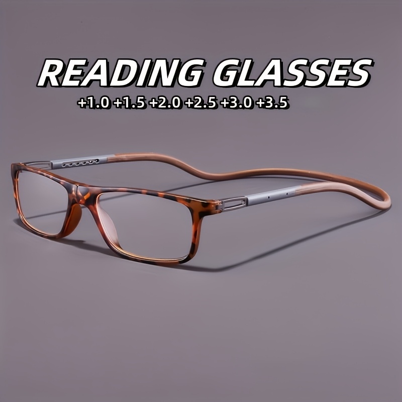   magnetic folding reading glasses lightweight non slip eyeglasses with magnetic closure 1 00 to 3 50 for men women ideal for   everyday use office eyewear fashionable eyewear lightweight frame