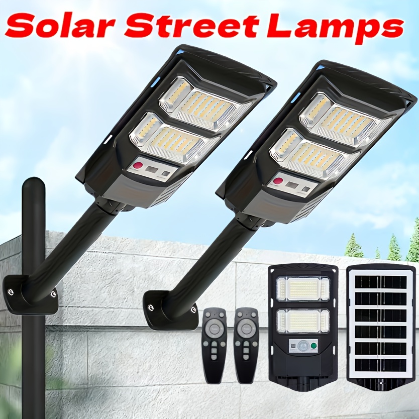 TEMU 4/2/1 Pack Solar Led Wall Lights, Motion Sensor Outdoor Lights, Ip65 With Remote & 3 , For Yard, Patio, Garage, Street