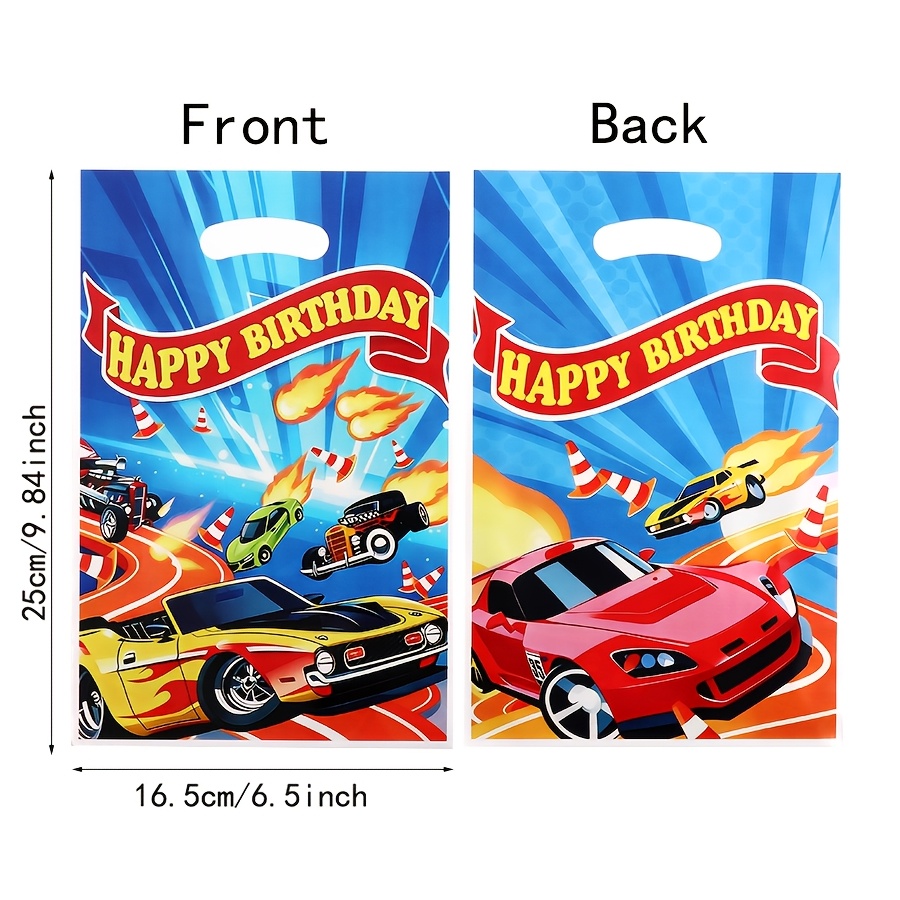 TEMU Regalo /Lui Confezione da 30 a Tema Corse Adatti per Decorazioni di Feste di Compleanno, Sacchetti Regalo in Plastica per Veicoli con Materiale