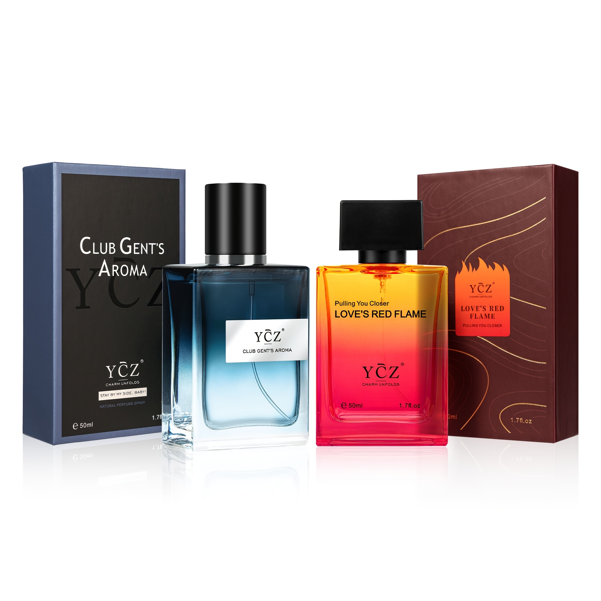 2pcs 1.69 Oz Oriental Amber Musk Pheromone Fragrance Elegant Dinner Party Cut Bottle 's Day Gift
