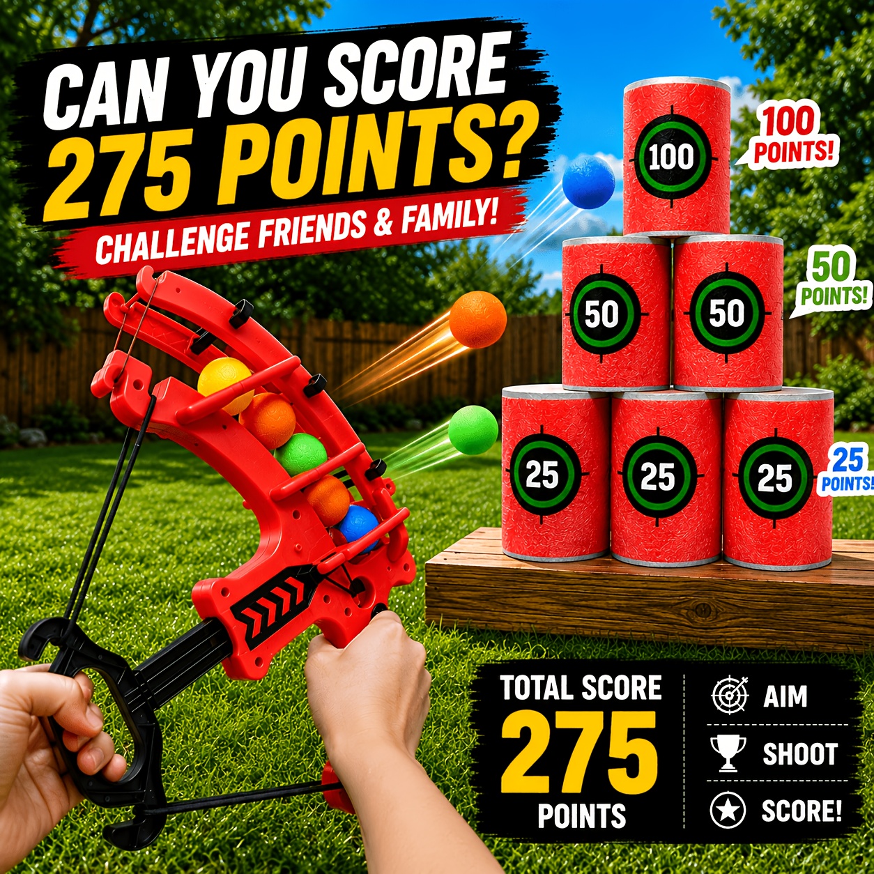 Shooting Bow and Arrow Toy Set