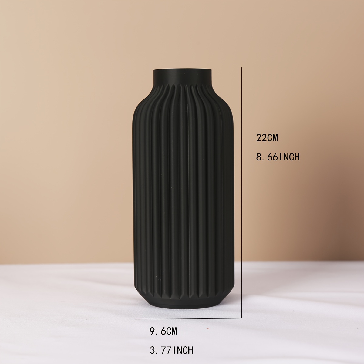 Image of Black Plastic Vase Modern Home Decor Vase, Boho Vases For Decor Decorative Vase For Wedding Dinner Table Party Living Room Office Bedroom Indoor Decor