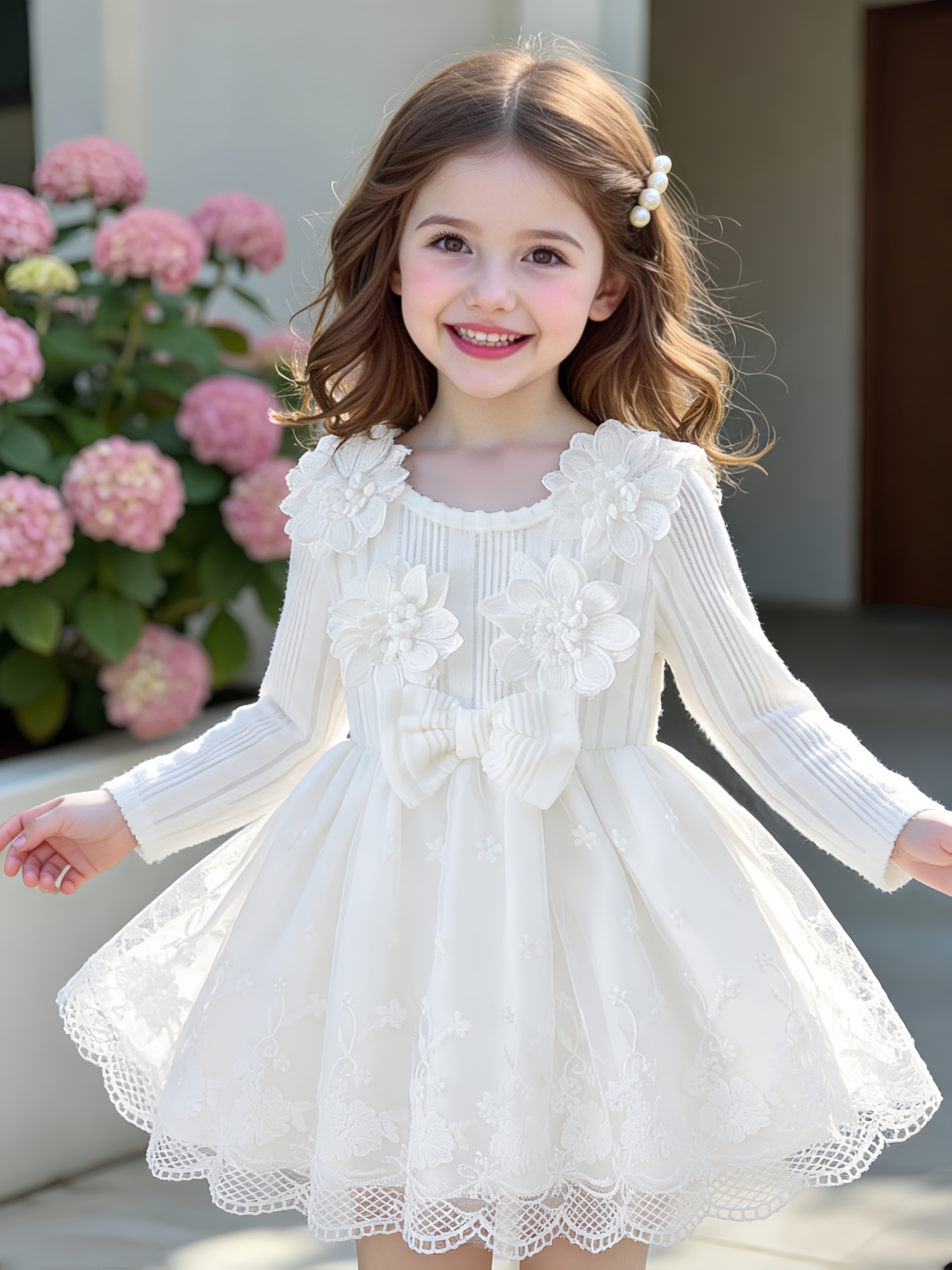 sachin and babi light blue dress Girls White Formal Holiday/Bridesgirl Dress 8