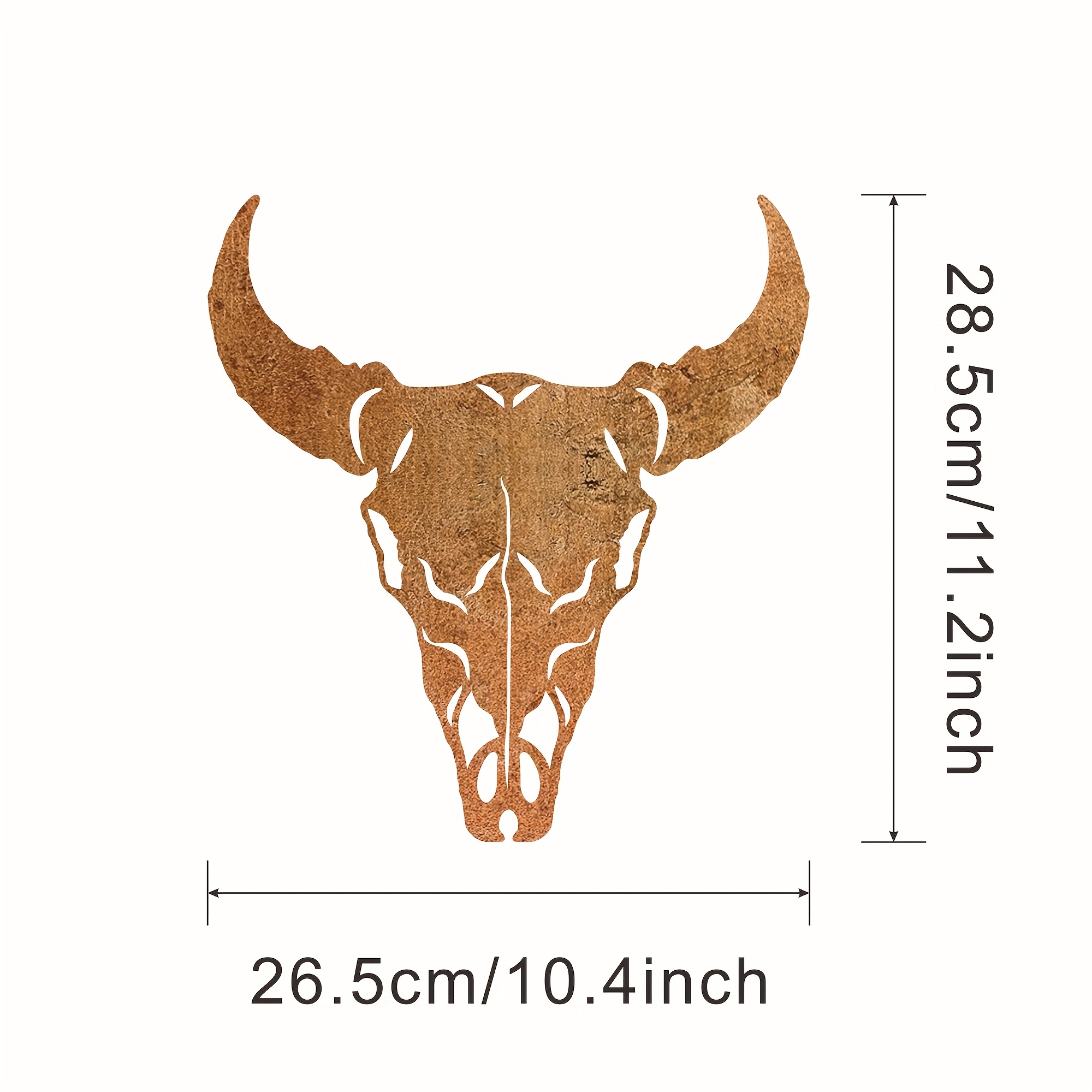 Image of Vintage Head Metal Wall Art - Rustic Iron Wall Decor With Intricate Horns & Design For Home, Halloween, Christmas, Thanksgiving - No Electricity Needed, Decor, Halloween Decoration