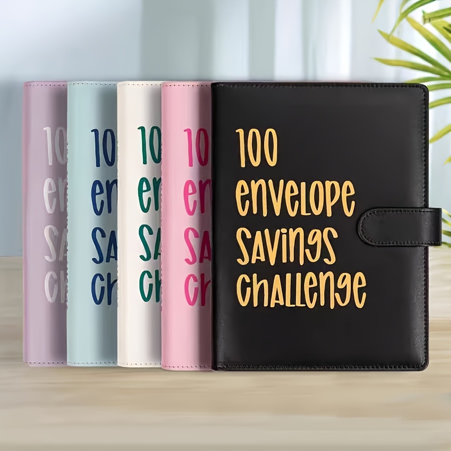 

100-day Envelope Budget Planner Set With 25 Cash Envelopes & Stickers - Loose-leaf Notebook For Couples' Financial Challenge
