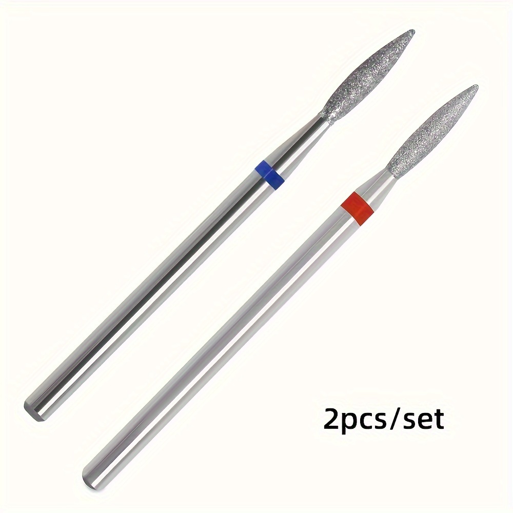 2pcs Carbide Nail Drill Bit Set, Professional Manicure & Pedicure Tools, Acrylic Gel Nail Polishing, Nail File For Dead Skin Removal, Unscented, Nail Tech Supplies