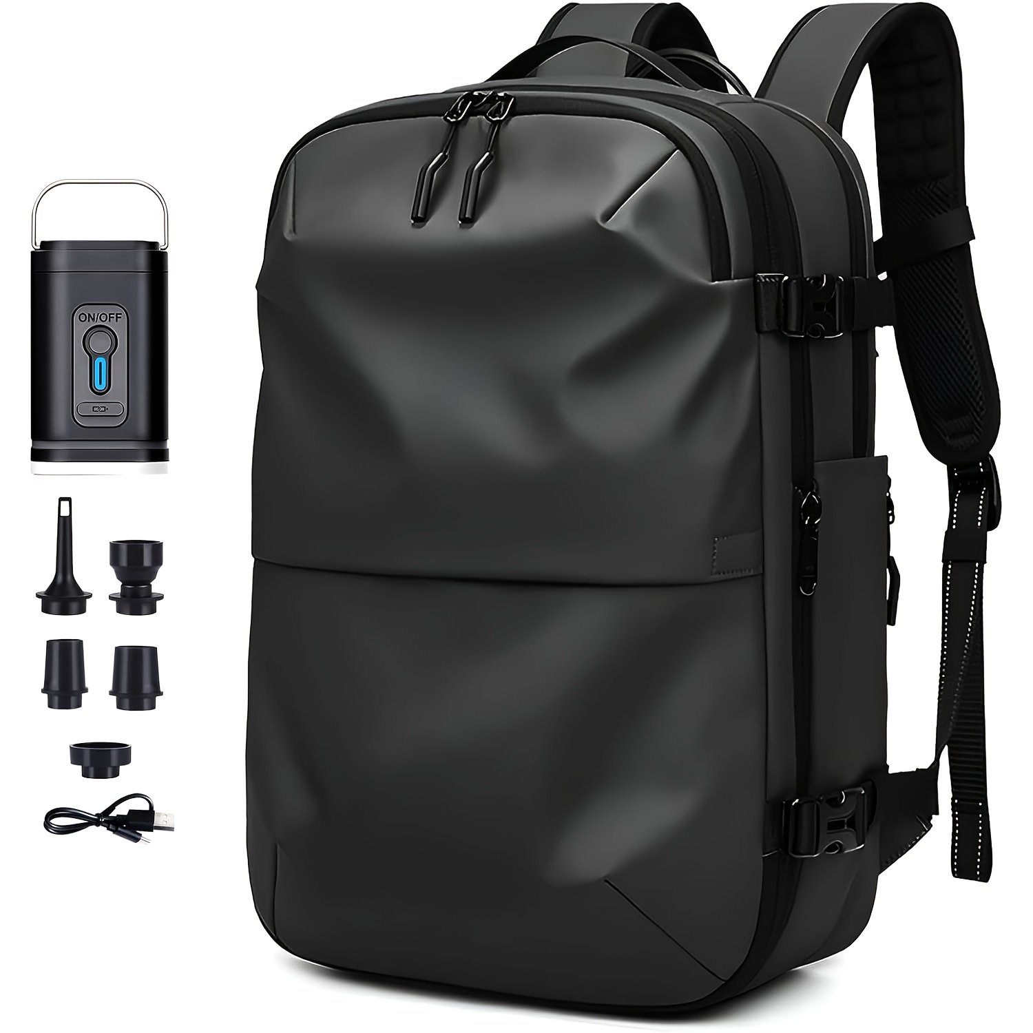 large capacity 60 liter vacuum compression storage bag mens backpack business travel boarding bag computer dry wet   backpack separate shoe compartment layered backpack luggage bag vacuum compression backpack with vacuum pump