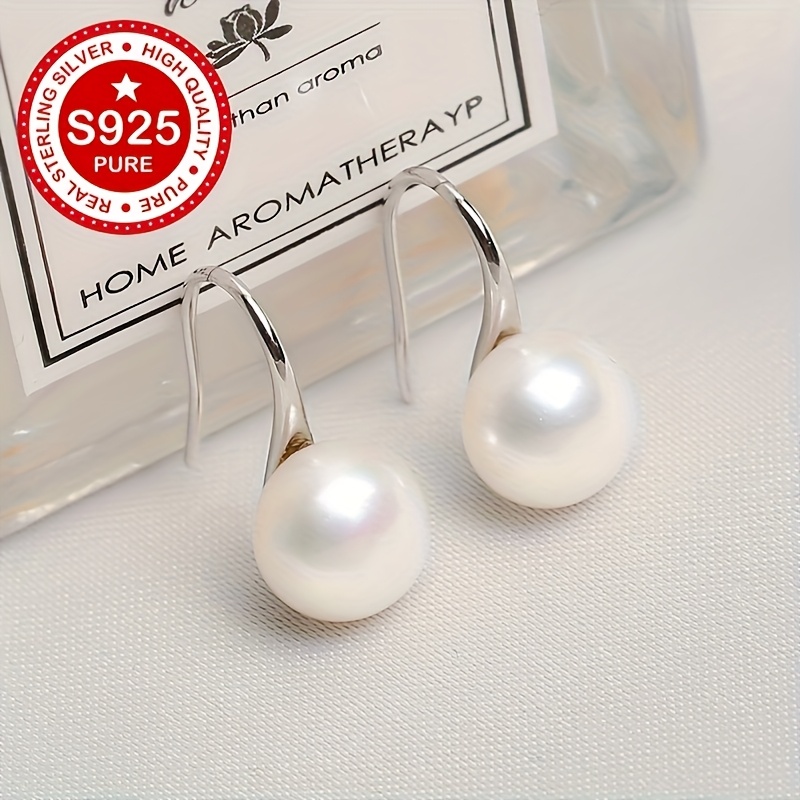S925 Silver Earrings with Pearl & Shell Bead - Stylish & Versatile