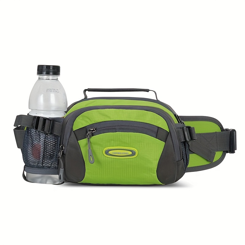 Marsupio Con 5 Tasche Marsupio Bum Bag Cintura Regolabile Singola Spalla Per Escursionismo Casuale Bicicletta Corsa Campeggio (Nero - Foto 11