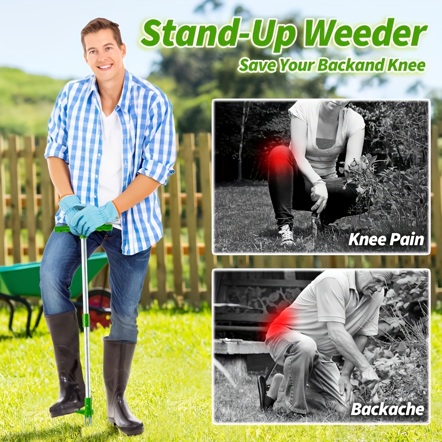 

Easy-stand Puller Tool With Stainless Steel - Long Handle, No Bending Required For Effortless Lawn Care