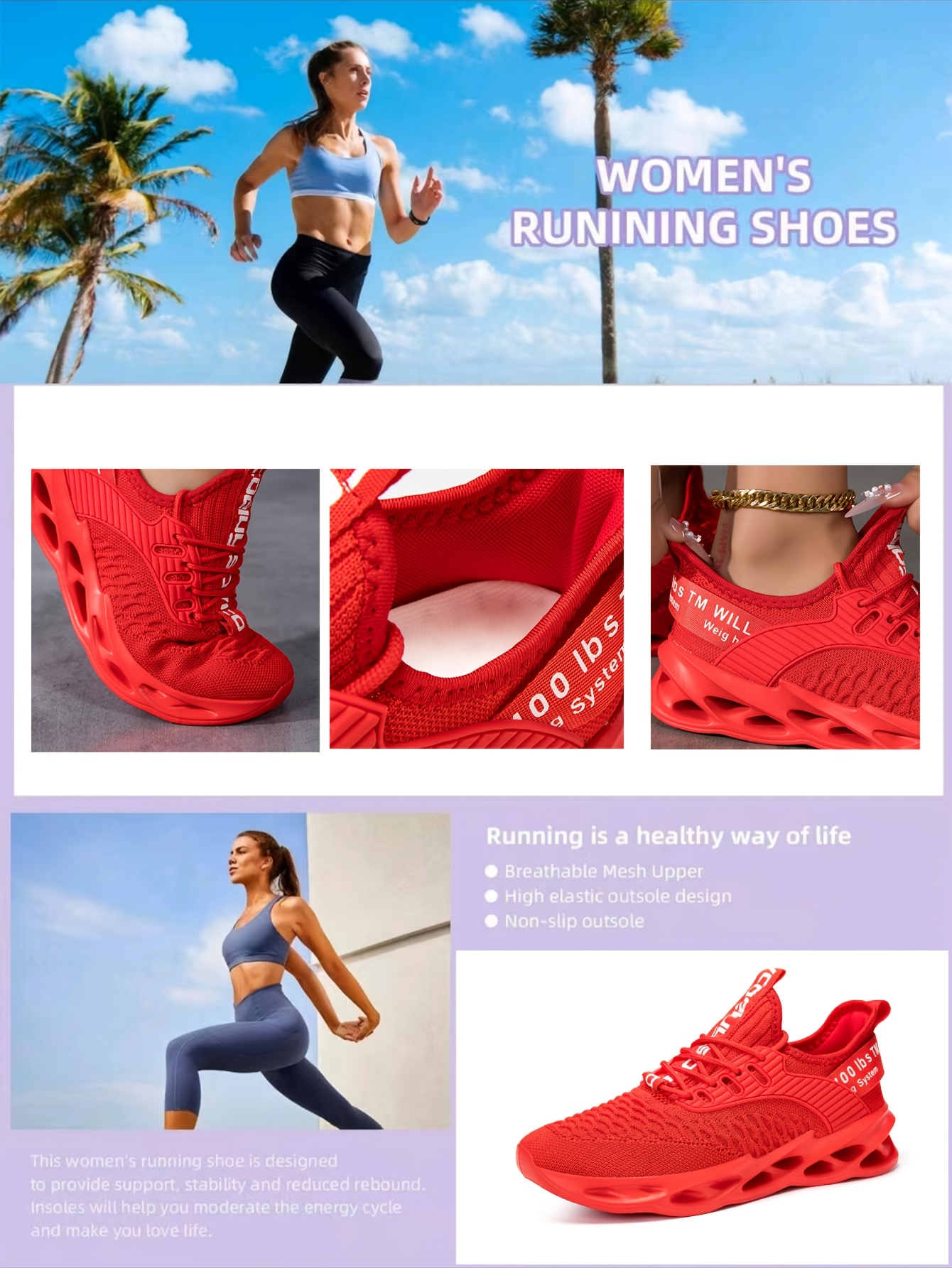 1 pair pink comfortable trendy hole laced casual shoes for men women lightweight breathable low top sneakers   versatile fashion shoes md sole mesh upper   commuting casual attire details 12