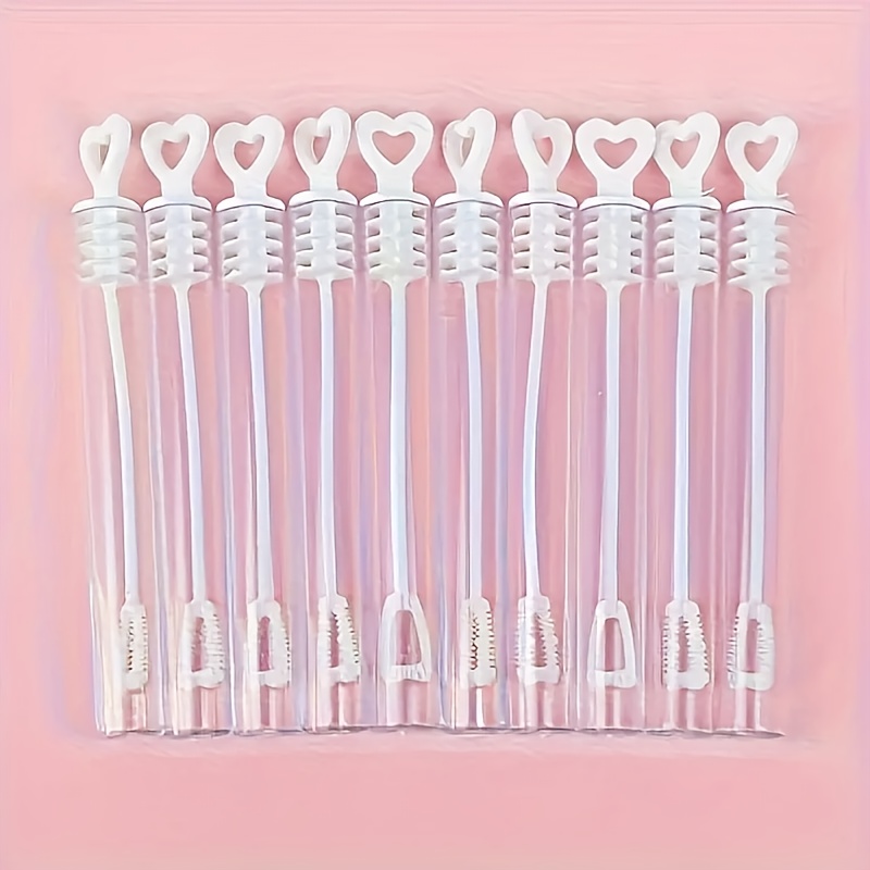 Gift For Her/him 10pcs Wedding Bubbles Bulk - White Wands Individual Mini Bubble Wand Favors For Weddings, Celebration Party Favor For Guests, Party Gifts Christmas Halloween