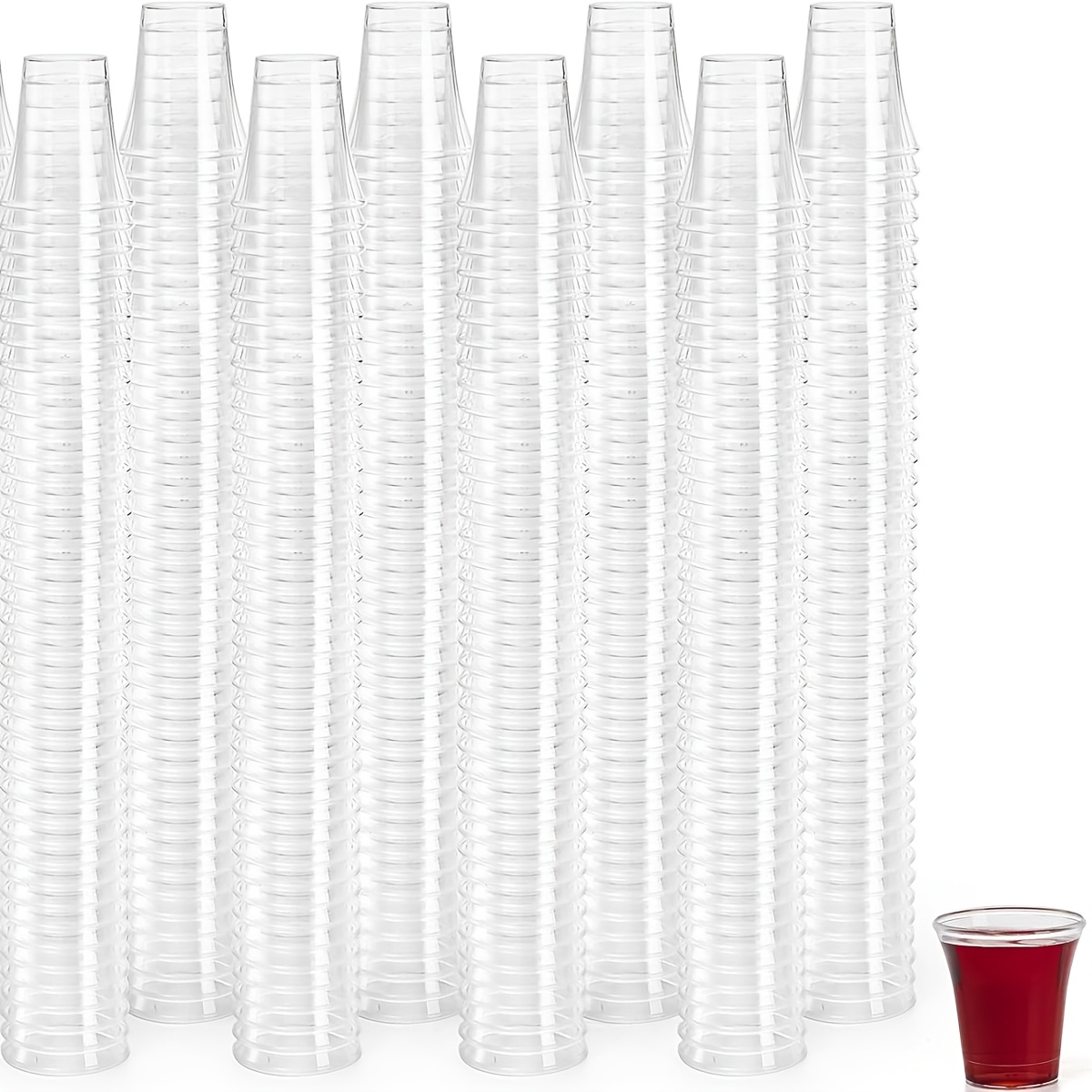 200 unidades de vasos de plástico mini de 0.5 oz, vasos de comunión duraderos y reutilizables, vasos para bandejas estándar de comunión, ideales para fiestas,   y uso  , vasos para fiestas | copas   elegantes
