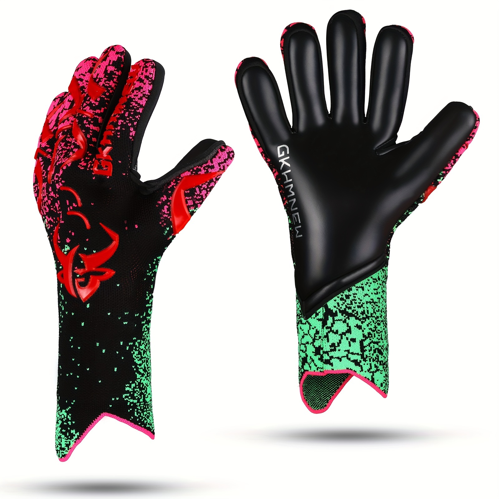 Guaber Soccer Goalkeeper Gloves Goalie Training Gloves Strong Grip Anti Slip And Breathable For Adults And Children Black 6