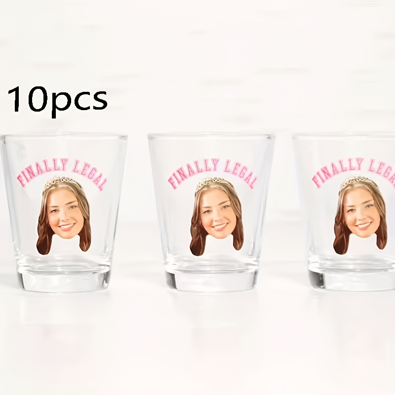 TEMU 5pcs/10pcs Customizable Personalized Photo/text Glass Wine Glasses, A Unique Birthday Gift Keepsake For Her/him, Hand Wash Only, Reusable