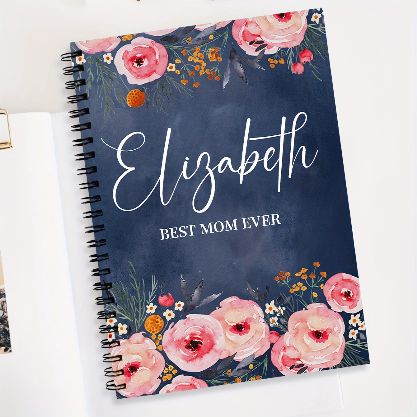 TEMU Custom Notebooks, Floral Notebooks, Small Notebooks, Personalized Gifts, Wedding Planning Notebooks, Girl Notebooks, Writing Journals, Spiral