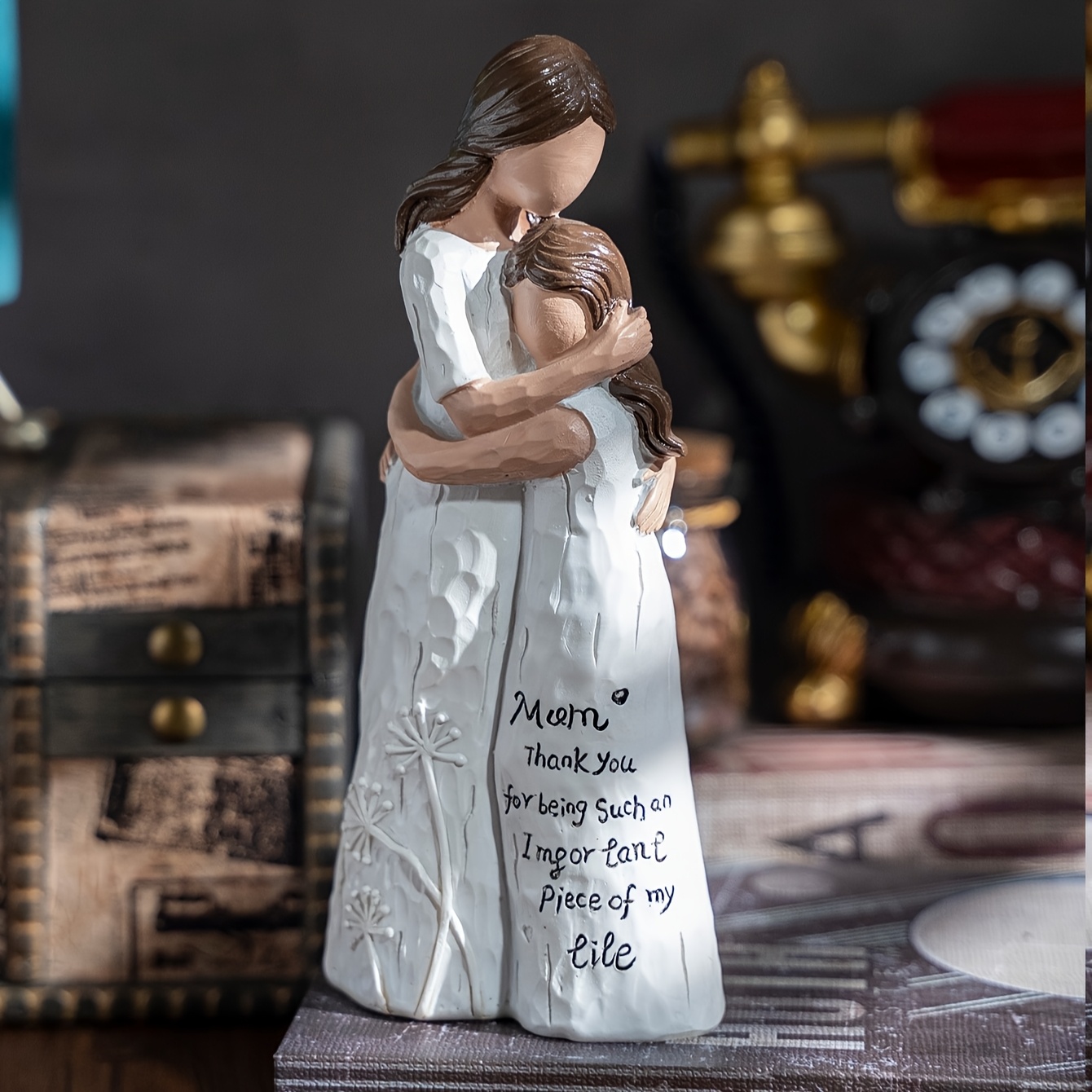 1pc Mother & Figurine - Resin Home Decor With , Indoor/outdoor Display, Ideal Day Gift