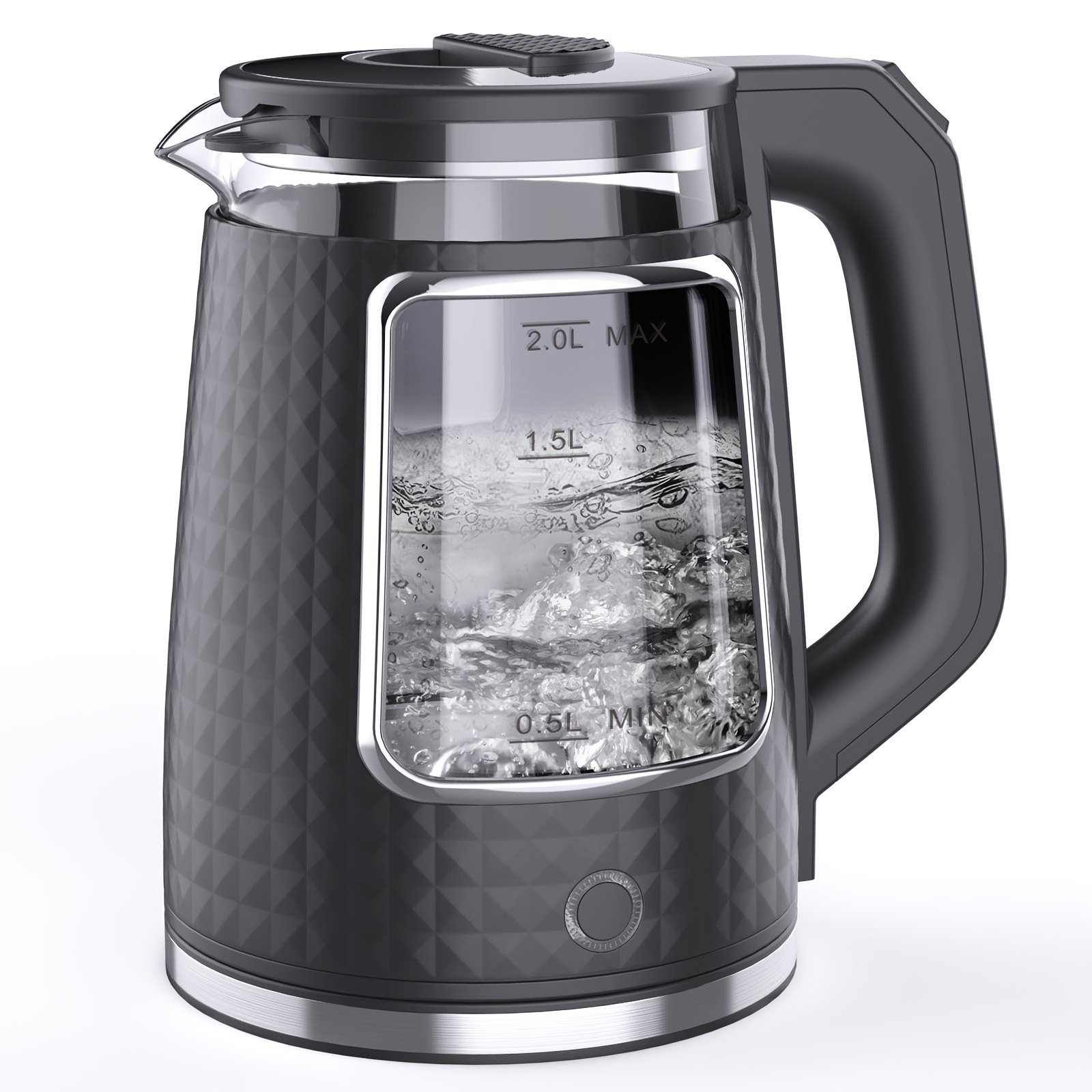 

Electric Tea Kettle For Boiling Water, Stainless Steel Base Auto Shut-off And Boil-dry Protection