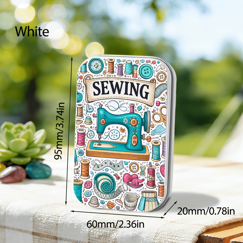 TEMU de Almacenamiento Multiusos con Temático de Costura Impreso en 2D, de Máquina de Coser, Agujas, Hilos y Otros de Manualidades. Regalo Adecuado
