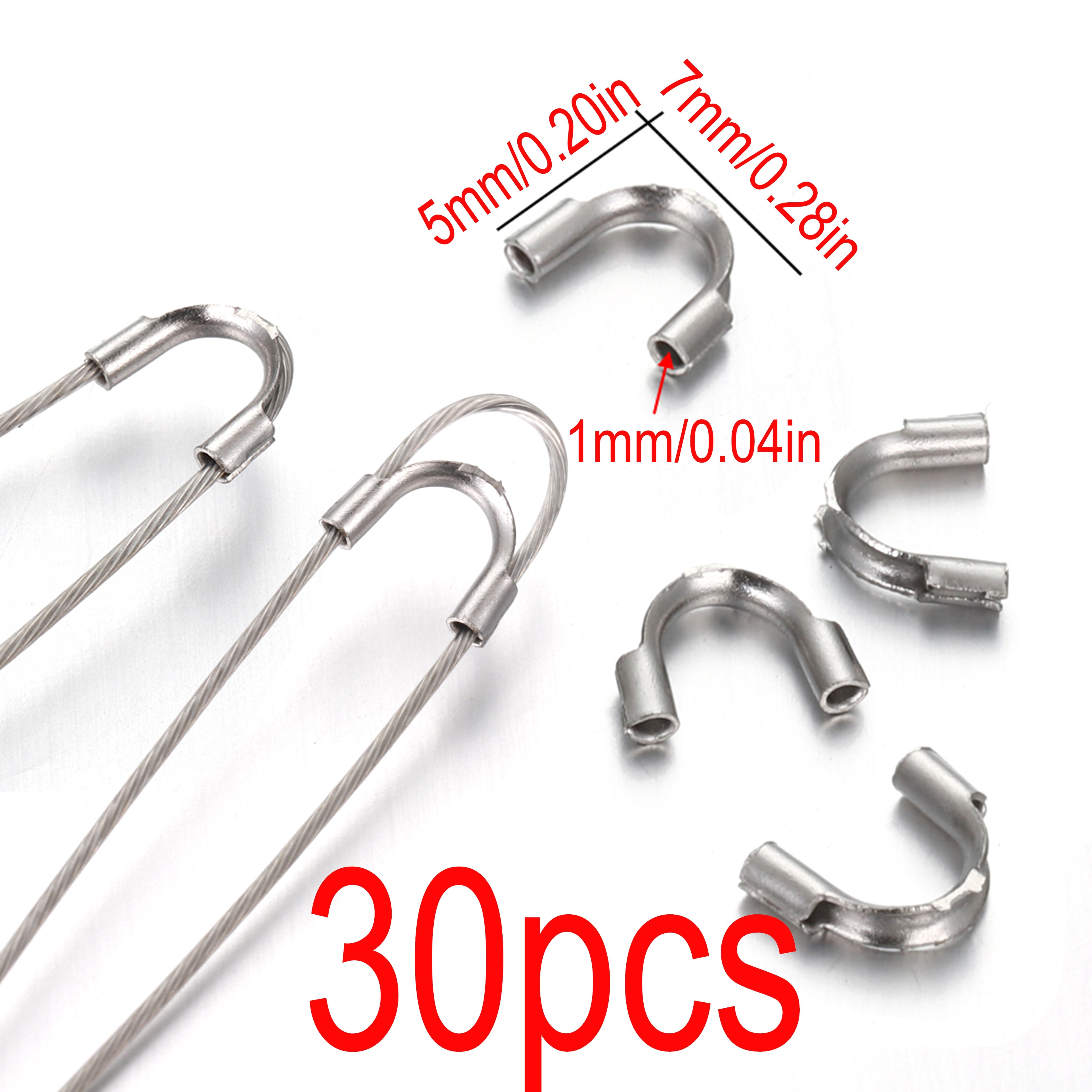 30pcs Stainless Steel U-shaped Protector Finishing Positioning Pipe Cord Protector Jewelry Additions