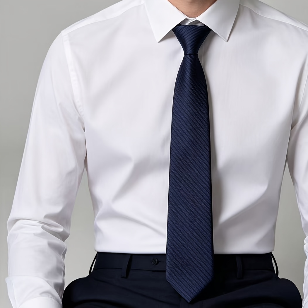 TEMU Corbata de cuello con cremallera para hombre, adecuada para de negocios y formal - Corbata de cuello con cremallera de uso rápido, portátil y