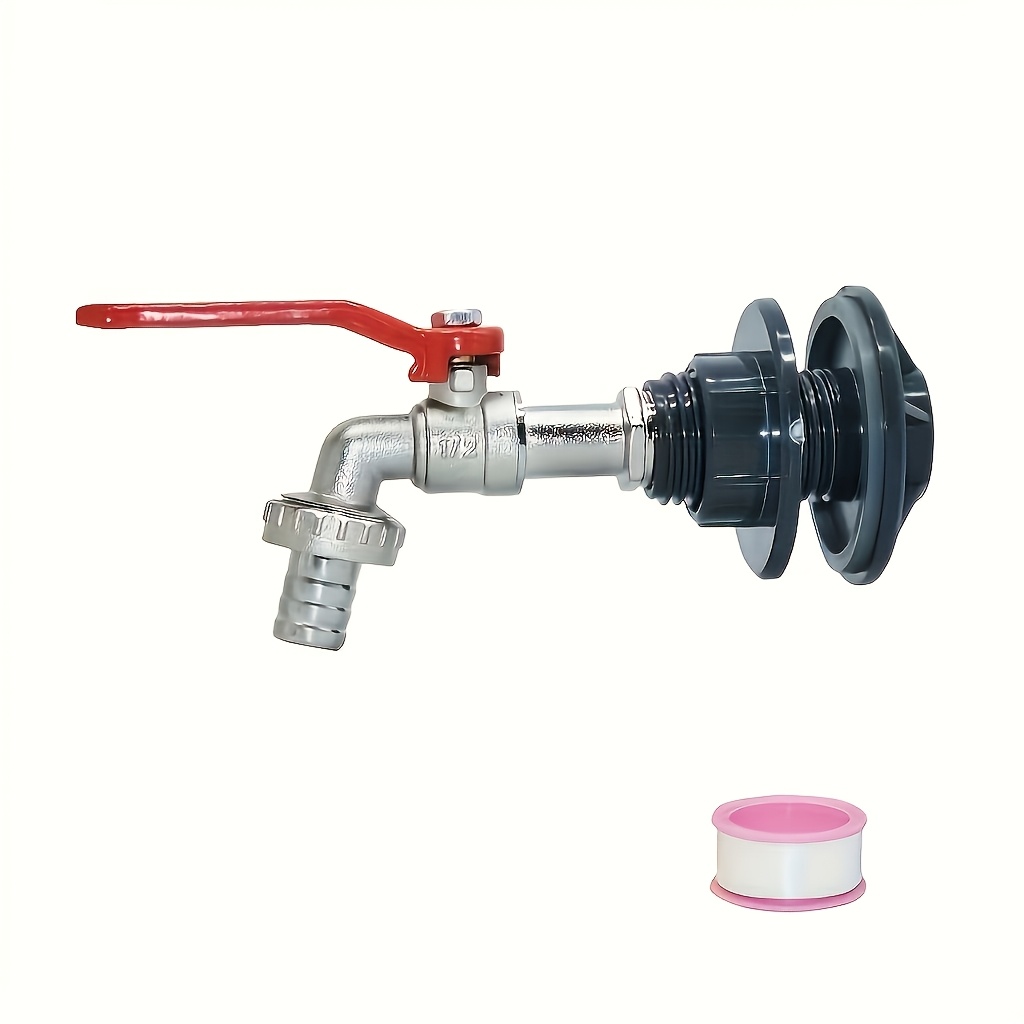 Image of Set, , With A Hose Adapter For Hose Connection, Includes Ptfe Tape - Anti-corrosion And Leak-proof, 15mm 16mm Garden Hose Connector, Threaded Irrigation And Rainwater Harvesting Fitting