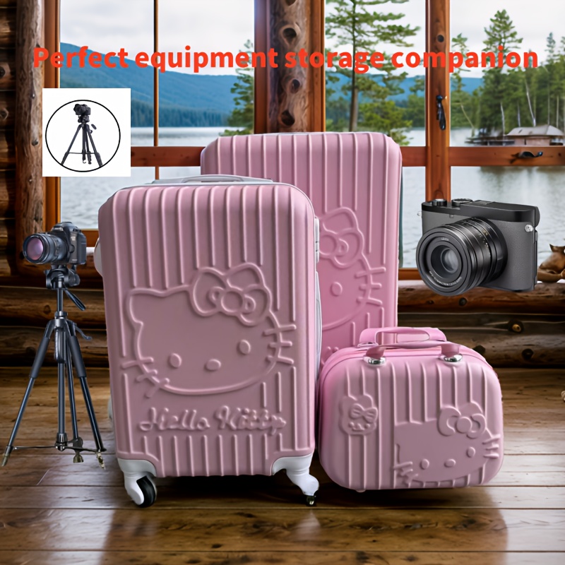 

Hello Kitty Pink Luggage Set, Hardshell Lightweight Luggage With Swivel Tires, , Retractable Handle And Abs Materials Suitable For Travel, Travel Activities Travel Companion