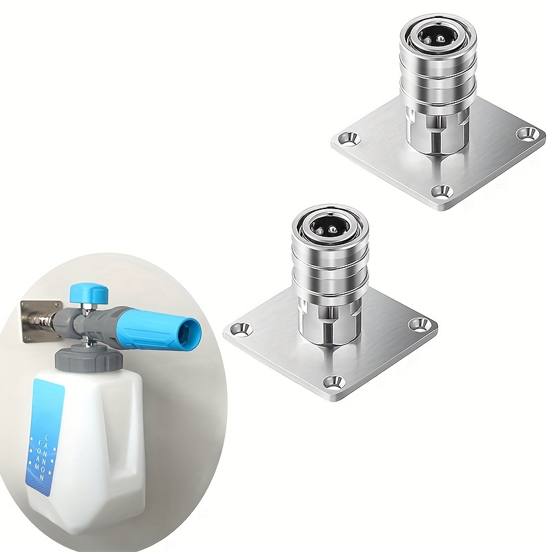 

Foam Cannon Holder - Wall Mount Bracket For Pressure Washer Accessories, Secure Storage Rack With 1/4" Quick Connect Design