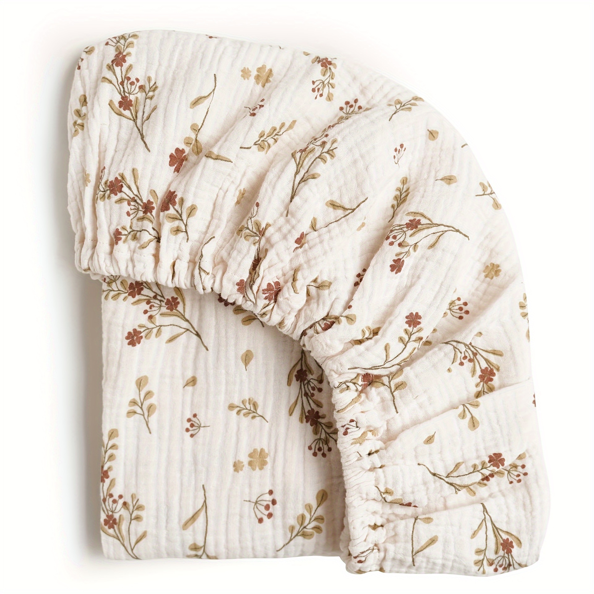 1pc Small Floral Print Bassinet Care Table Changing Pad Breathable Portable Kindergarten Changing Cover