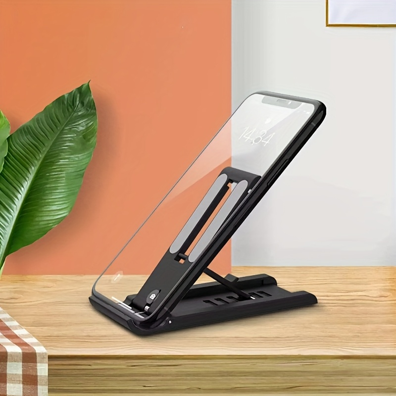 TEMU Adjustable Foldable Tablet & Phone Stand For 4.6-12.9 Inch Devices, Pvc Material, 6-position Height Settings, Desktop Holder For , Switch, And