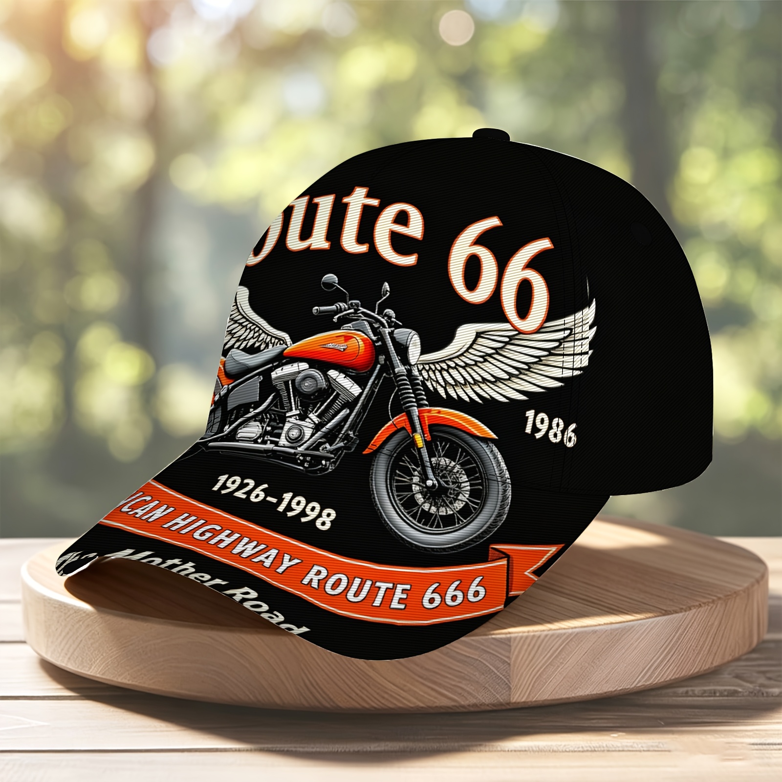 TEMU Casquette de baseball rétro avec imprimé ailes de moto pour hommes et femmes