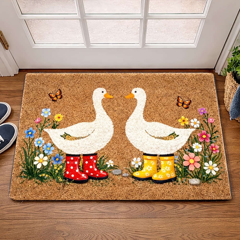 TEMU 2D PIATTO 1 pz Tappeto Decorativo Anatra Stile per Casa, Tappeto da , Tappetino Antiscivolo per Corridoio, Tappeto per Porta per Decorazione
