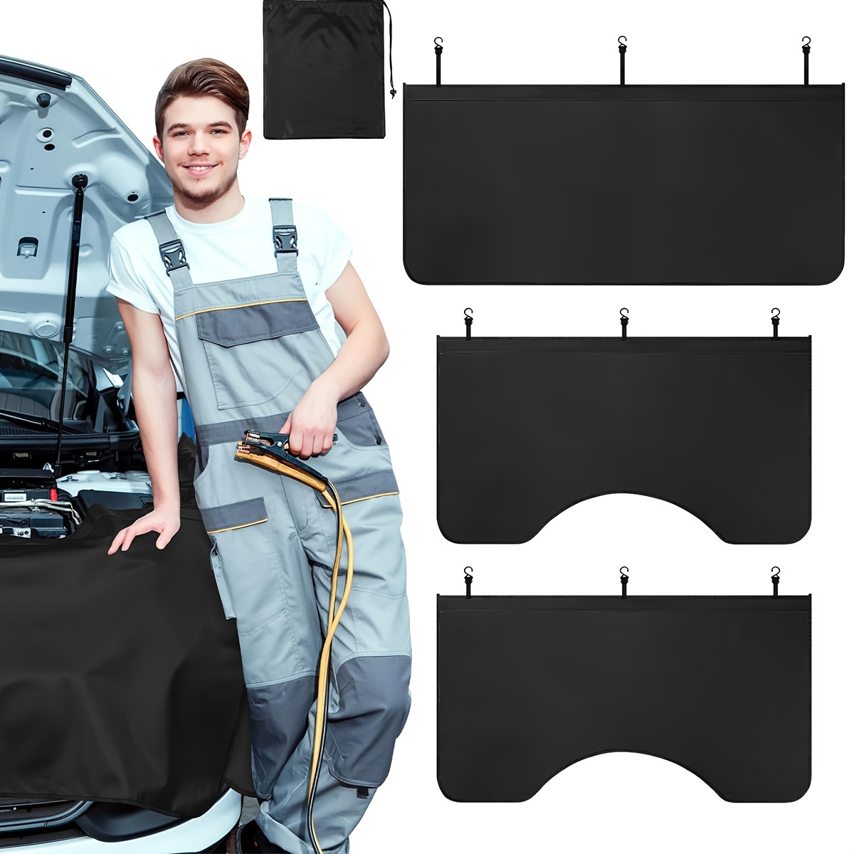 

Microfiber Leather Magnetic Fender Cover - Protective Mat For Auto Repairs, Industrial-grade Tool