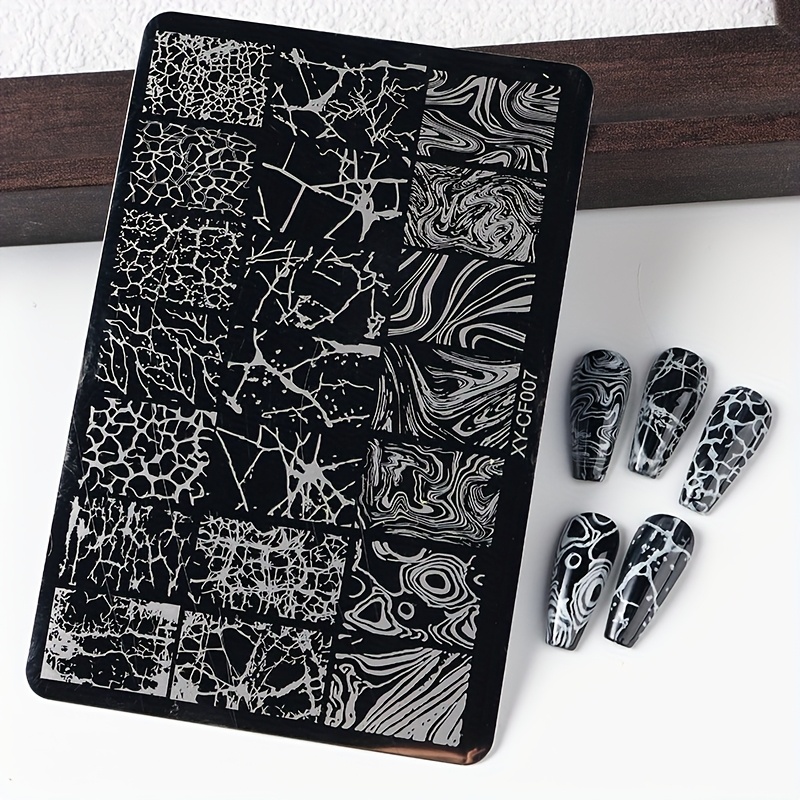 Birdsunshine Nagelstempel-Set – 10 Stempelplatten Mit Blumen, Spitze & Geometrischen Mustern