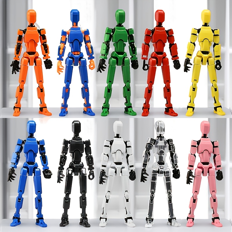 TEMU 2pcs T13 Action Dolls (no ), 13 3d Character Handheld Dolls, Of 3d Printed Toys With Additions, Random Colors, Durable Material, Perfect Gifts