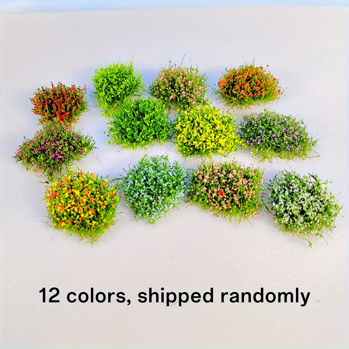 

Handcrafted Miniature Grass Clusters For Diy Landscaping - 12 Assorted Colors, Perfect For Outdoor Decor & Holiday Celebrations