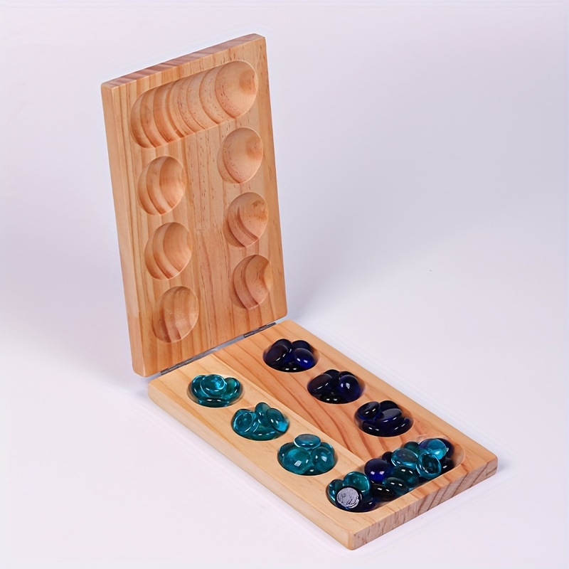 Deluxe 2-player Wooden Strategy Board Game - Educational And Portable , An Ideal Gift For Adults