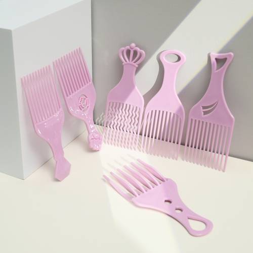 set of 6 wide tooth combs ideal for styling and hairdressing for curly wavy and thick hair anti static and long lasting oil comb for men with a needle tail