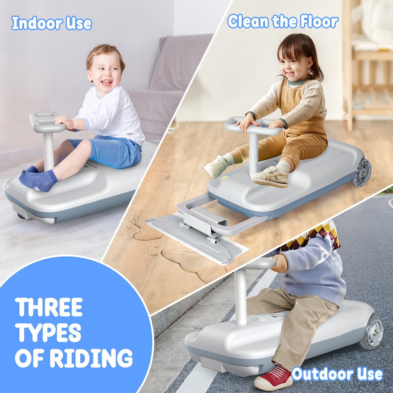 portable go kart 12volt ride on variable from childrens electric rocker with large storage kart for mop included cleaning and fun in one details 3