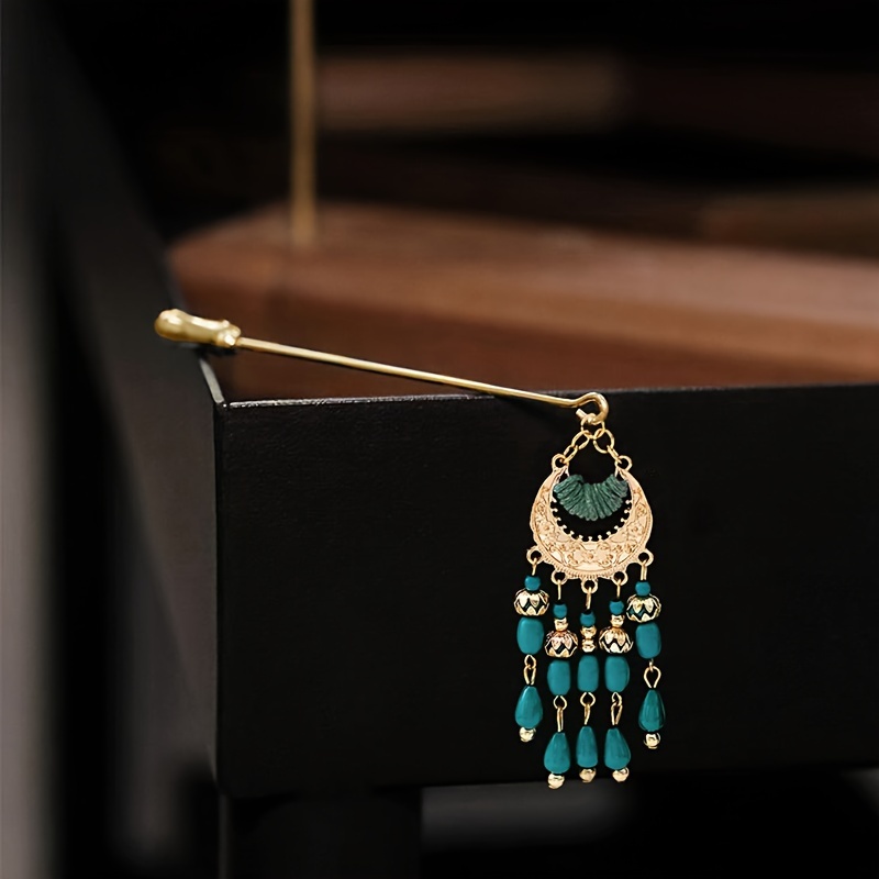 Brooch Hijab Head Jewellery Fashion Crescent Hijab Pin Elegant