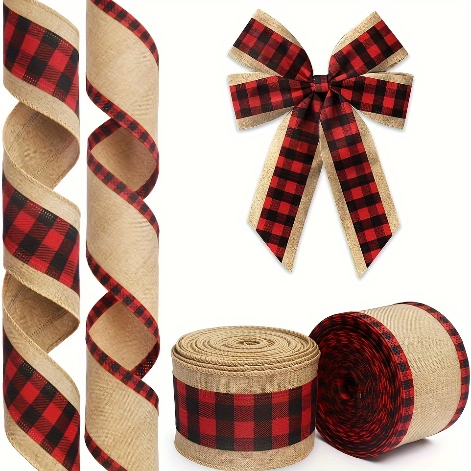 

[top-] 2pcs Christmas Set - 2.5" X , Burlap For Wrapping, Wreaths, And Diy Crafts - For Decorations