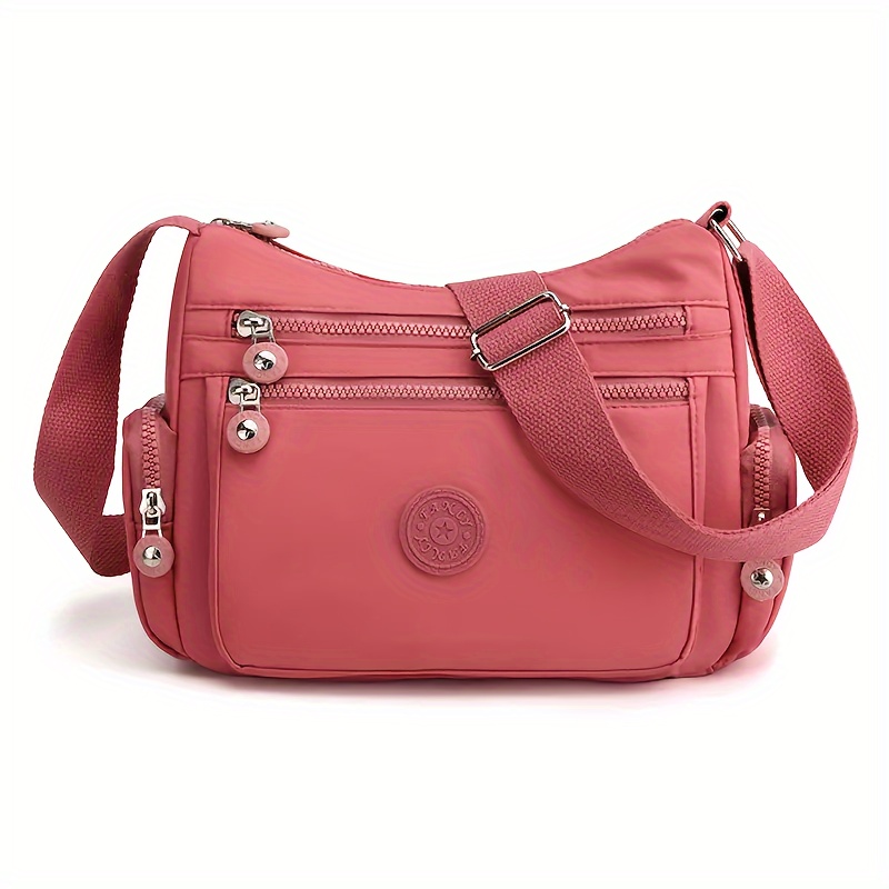 fashion multi pocket crossbody bag simple shoulder bag womens casual handbag messenger purse