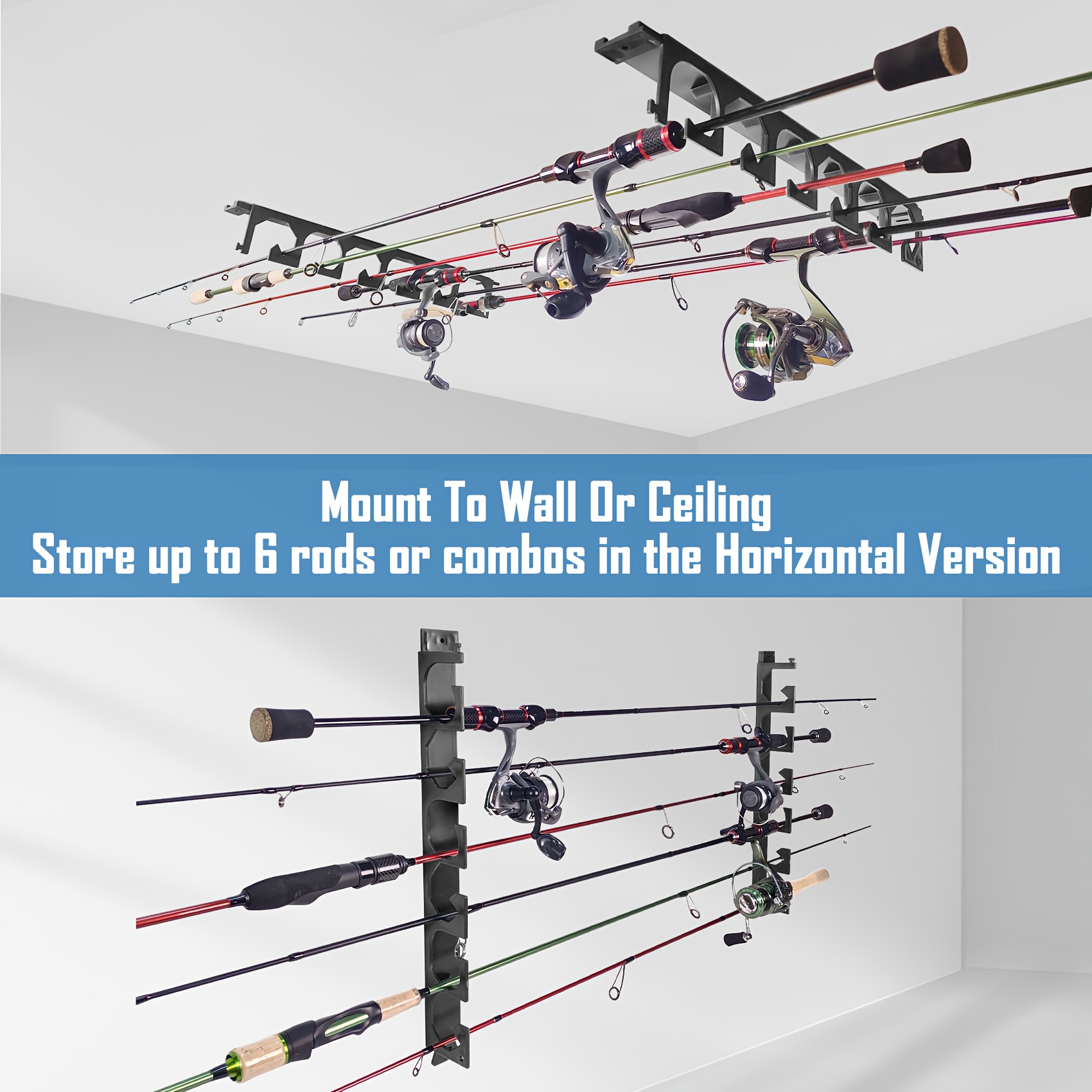 ceiling fishing rod holder garage wall ceiling mount hold Temu