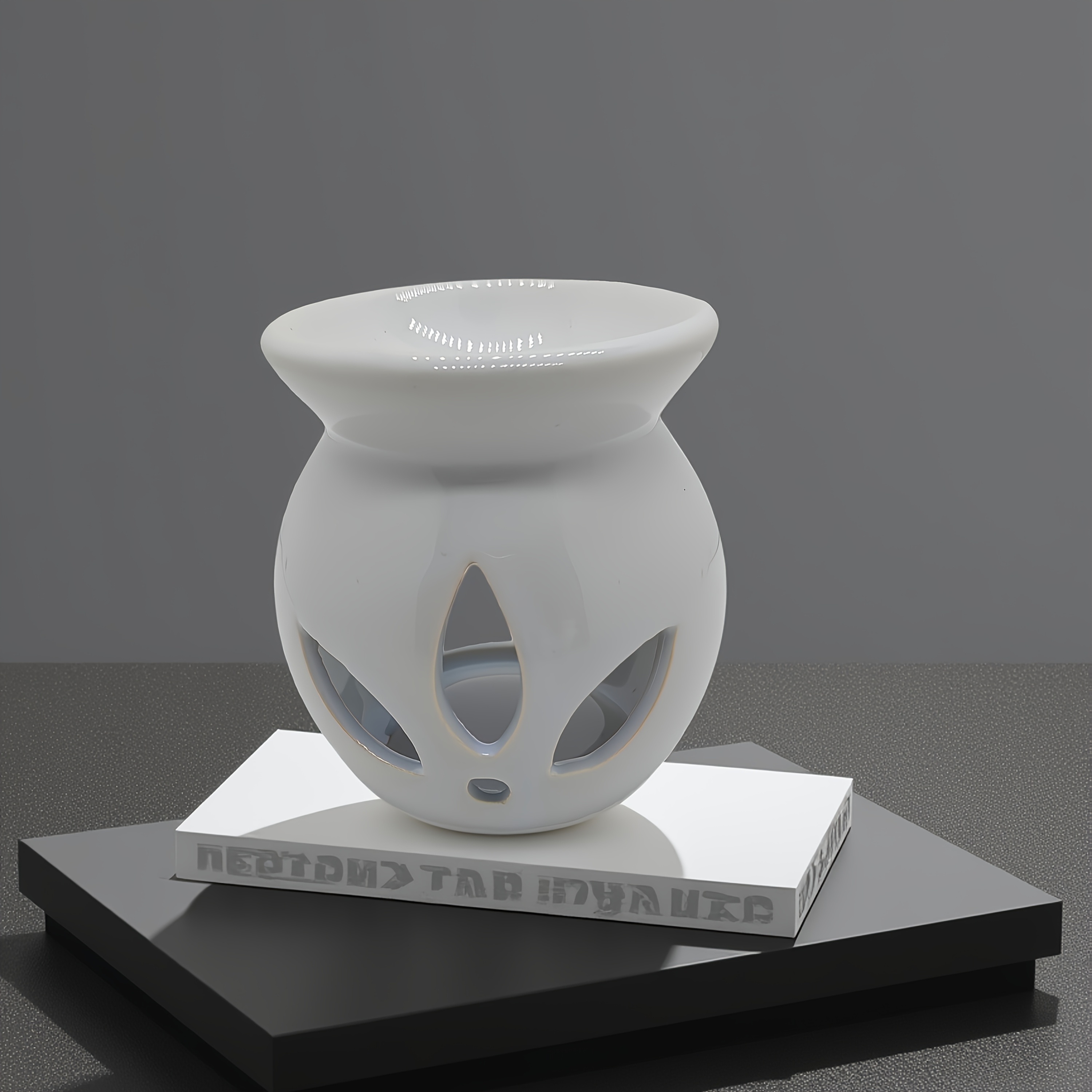TEMU 1pc Handcrafted Ceramic Diffuser, Indoor Minimalist Vintage Essential Oil Burner
